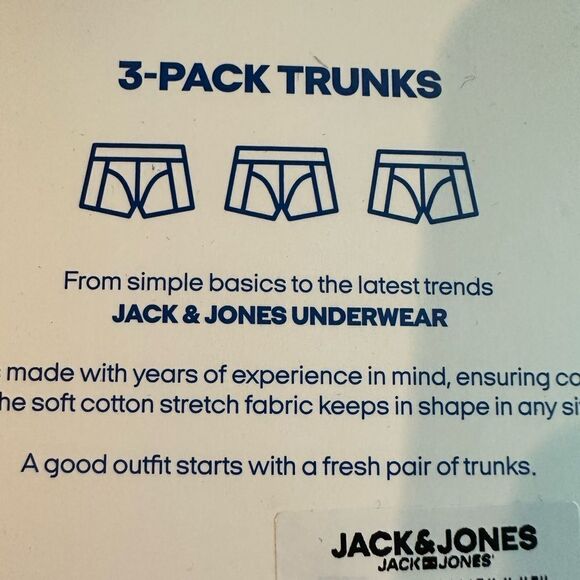 NWT Jack & Jones Men’s 3 Pack Boxer Briefs Multi Color Design - Size M - Picture 11 of 11